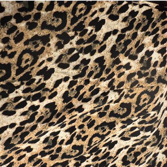 NWT OAT New York Pull On Satin Leopard Print Midi Skirt - Picture 7 of 10